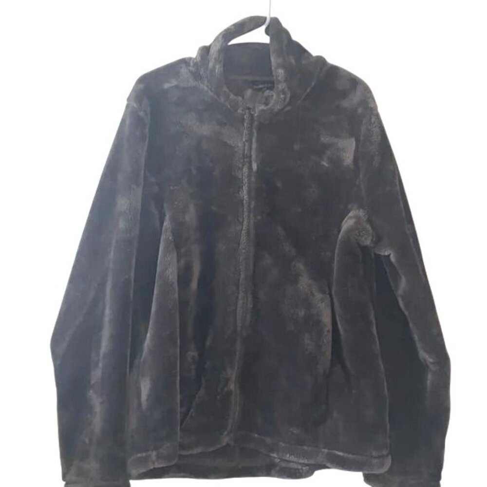 32 Degrees Heat Faux Fur Jacket XL Gray Polyester Coat